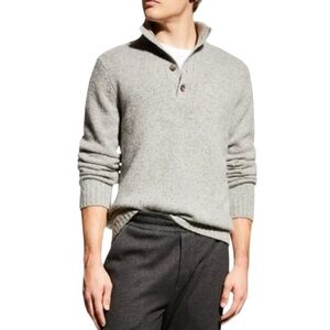 Joseph Abboud Wool Blend Oatmeal Grey Sweater